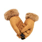 Warm and cold proof leather gloves