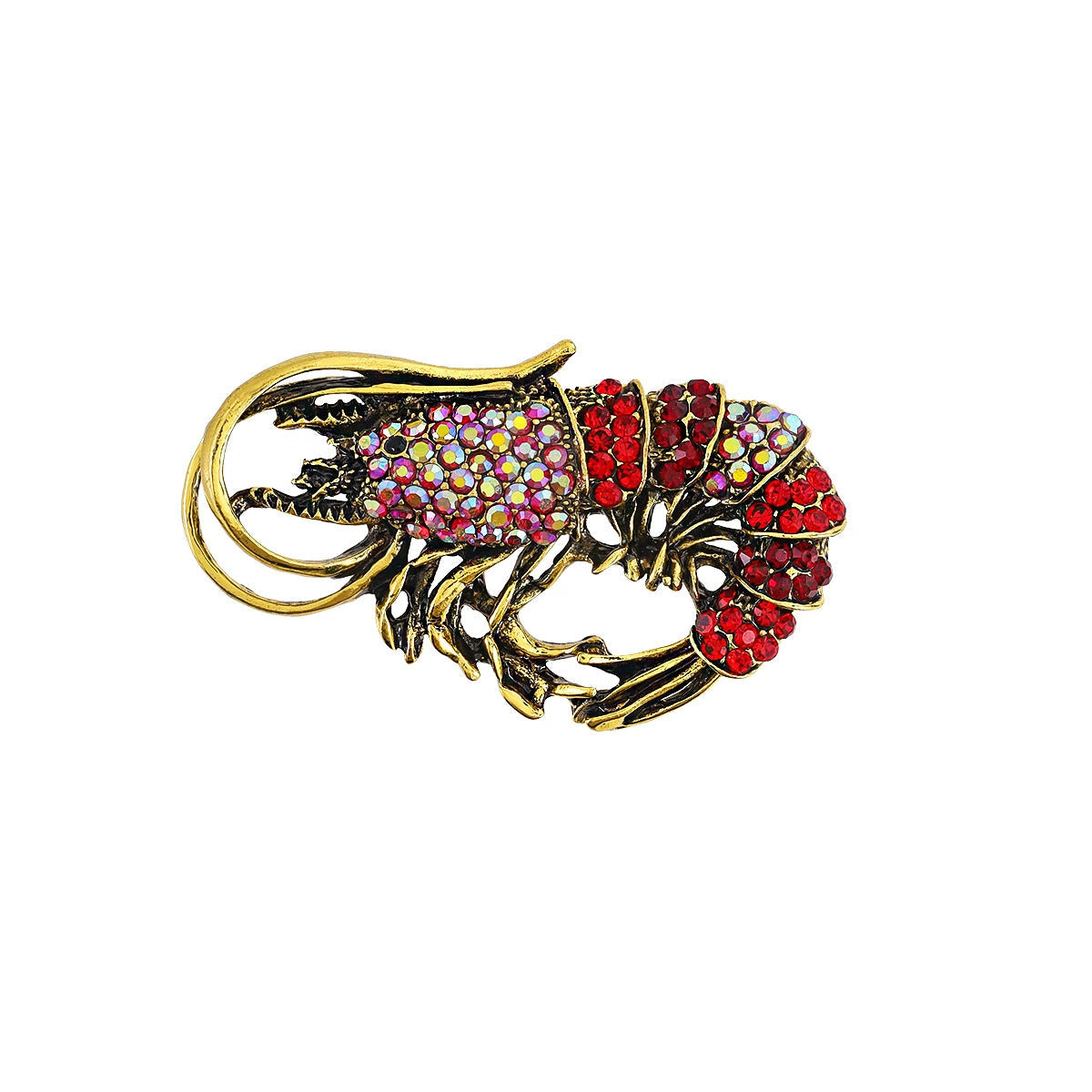 Enamel-dripped Lobster Brooch Accessory For Women