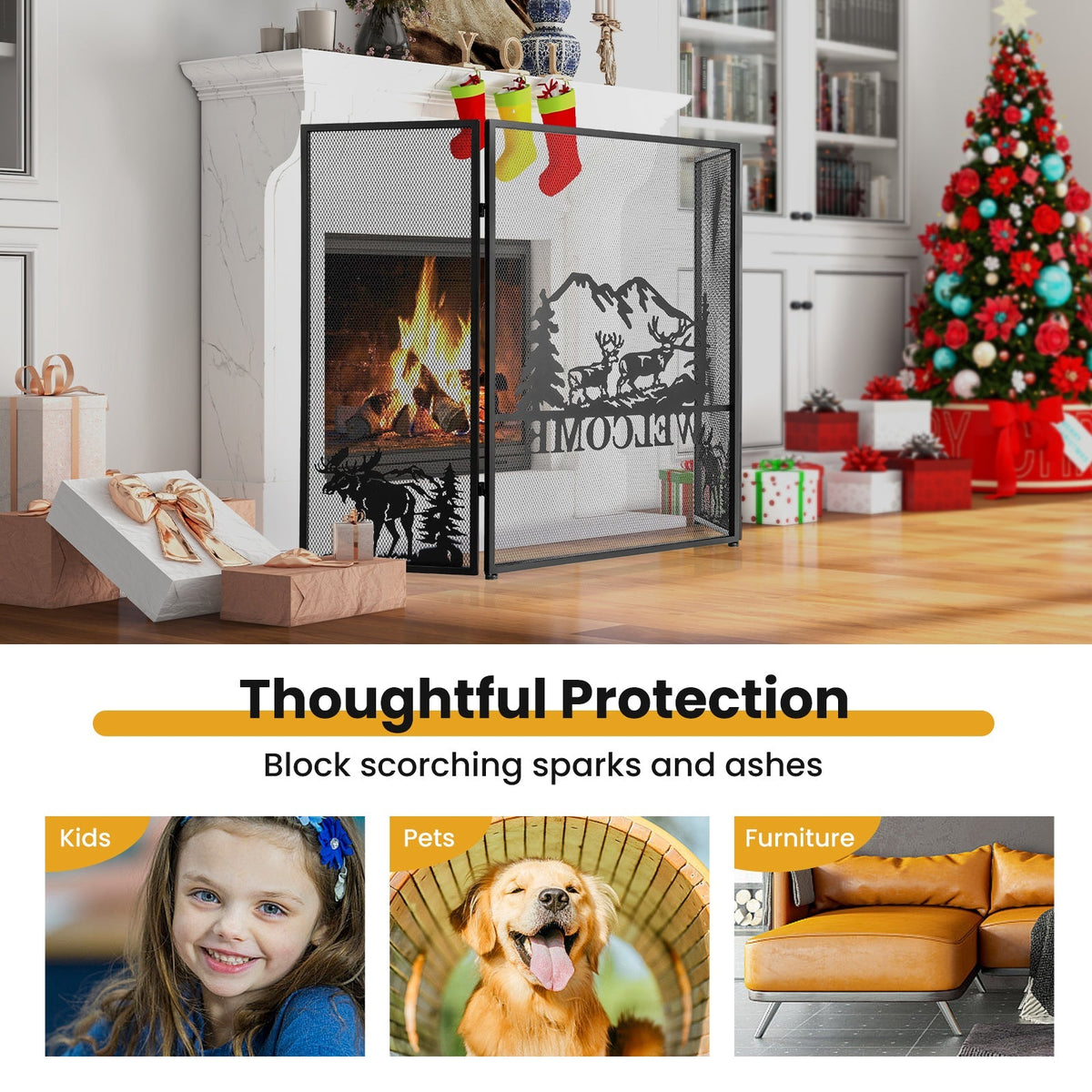 52 x 31 Inch Fireplace Screen
