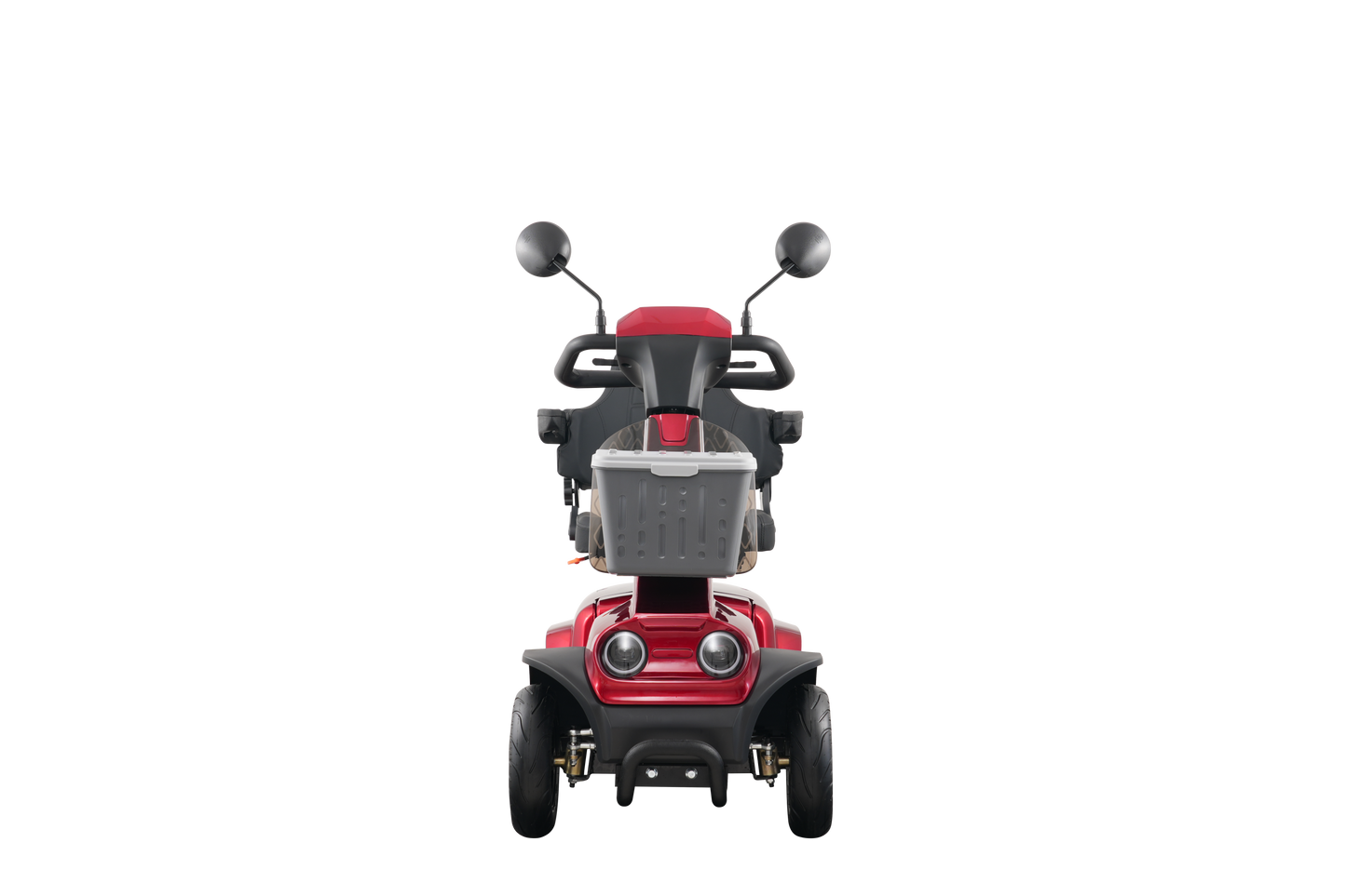 Mobility Scooter 4-Wheel Heavy Duty Red 300 LB 37 Mile Range USB 350W