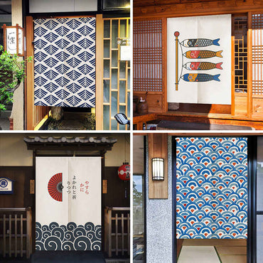 Household Bedroom Room Half Curtain Cotton Linen Fabric Door Curtain