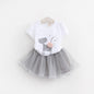 Fashion Girl Cartoon Cute Short Skirt Two-piece Suit