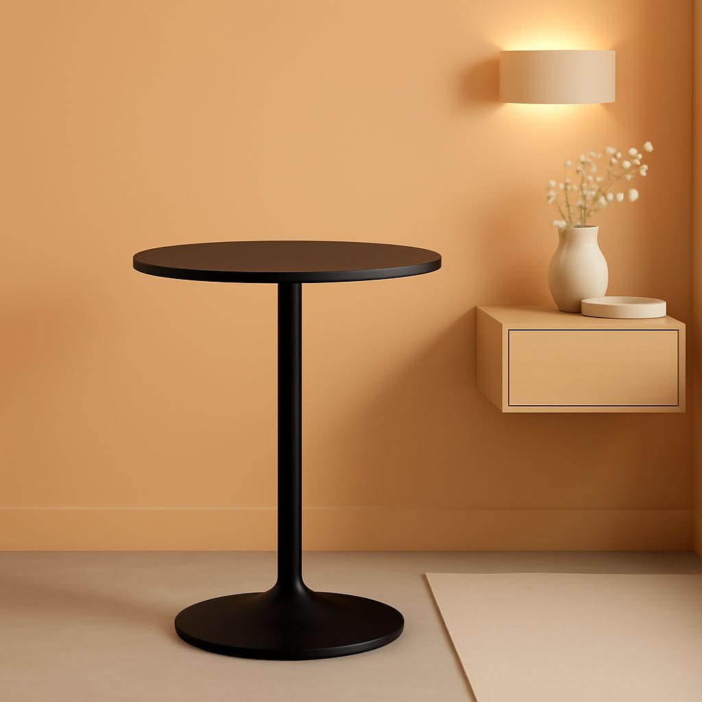 40 Inch Round Bistro Pub Table Steel Frame Construction