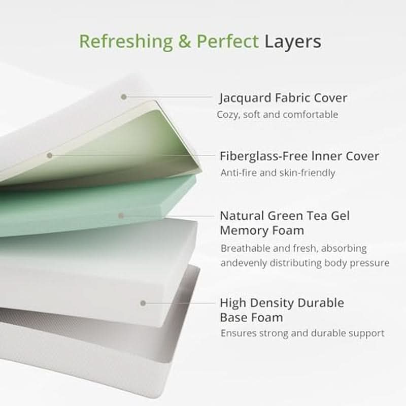 Twin 6 Inch Memory Foam Mattress Certipur US Certified