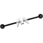 Licensed Marvel Black PVD White Spiderman Logo Industrial Barbell 38mm