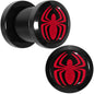0G Licensed Red Spider-Man Logo Acrylic Screw Fit Plugs Set