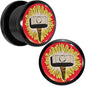 9/16 Licensed Thor Hammer Logo Acrylic Screw Fit Plugs Set