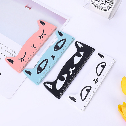 Kawaii 15cm Candy Color Animal Pet Cat Wooden Ruler