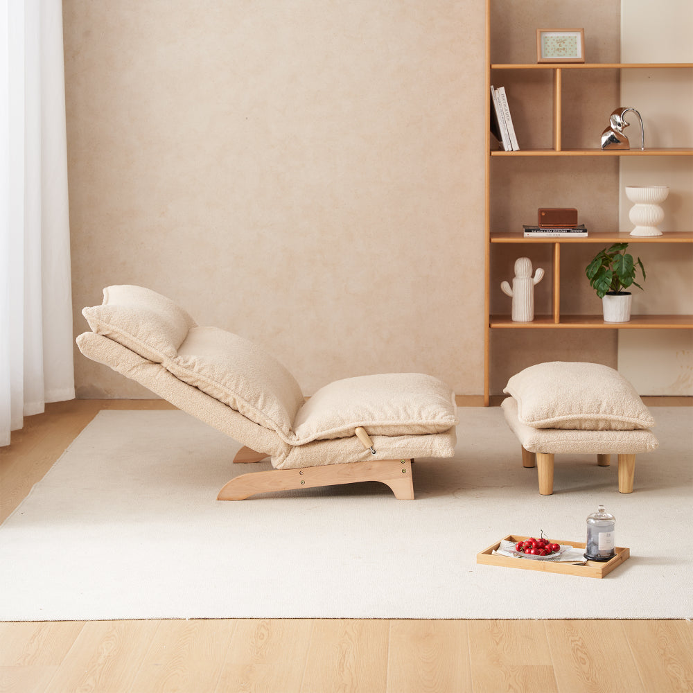 Foldable Recliner Sofa Chair | Ergonomic Lazy Lounge Chair with Adjustable Back & Headrest