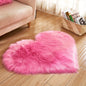 Plush Heart-Shaped Area Mat | Machine Washable Soft Artificial Wool | Cozy Decorative Mat for Living Room, Bedroom, Office | Indoor Use