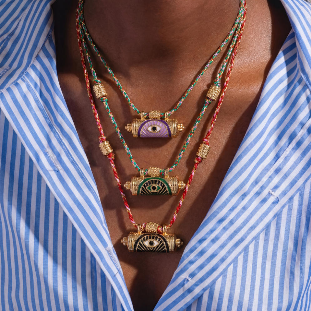Evil Eye Kaleidoscope Necklace Clavicle Chain