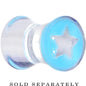 Clear Light Blue Acrylic Wish on a Star Saddle Plug 2G to 20mm