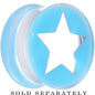 Clear Light Blue Acrylic Wish on a Star Saddle Plug 2G to 20mm