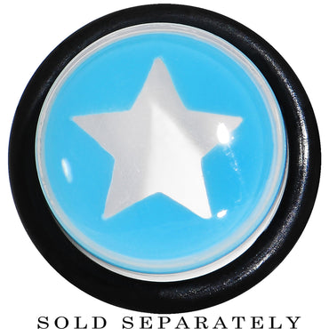 1/2 Clear Light Blue Acrylic Wish on a Star Taper