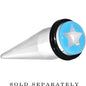 9/16 Clear Light Blue Acrylic Wish on a Star Taper