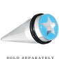 18mm Clear Light Blue Acrylic Wish on a Star Taper