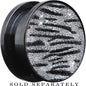 1 inch Black Anodized Titanium Zebra Sugar Glitter Screw Fit Plug