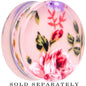 24mm Acrylic Pink Grandma's Wallpaper Flowered Saddle Plug