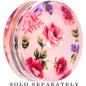 36mm Acrylic Pink Grandma's Wallpaper Flowered Saddle Plug
