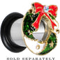 0G Festive Wreath Christmas Single Flare Plug