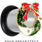 00G Festive Wreath Christmas Single Flare Plug