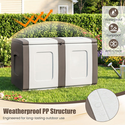 53 Gallon Patio Container with Lockable Lid for Packages and Garden