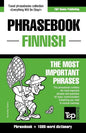 English-Finnish phrasebook and 1500-word dictionary - Paperback