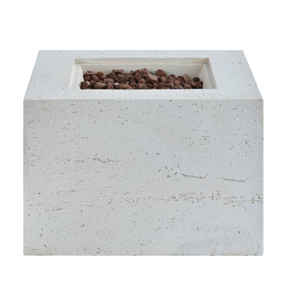Propane Fire Pit Square MGO 40000 BTU 24" with Side Table Cover