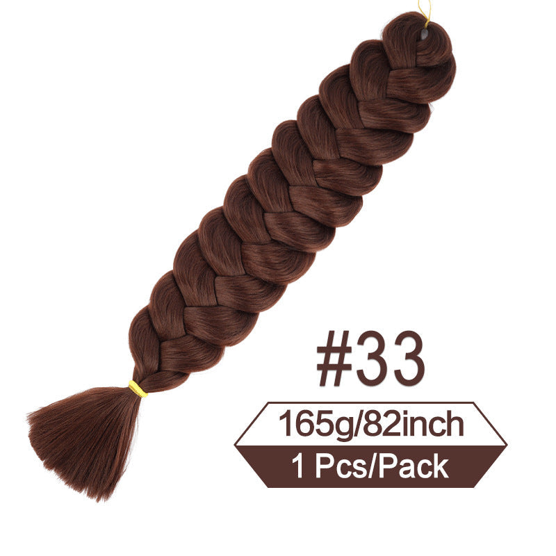 Womens Multi-colored Long Braided Ponytail
