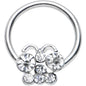14G 7/16 Clear Gem Brilliant Butterfly BCR Captive Ring