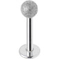 16G 5/16 Silver Sandblasted Steel Monroe Labret 3mm Ball