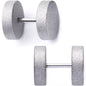 16G Silver Sandblasted Steel Cheater Plug Set