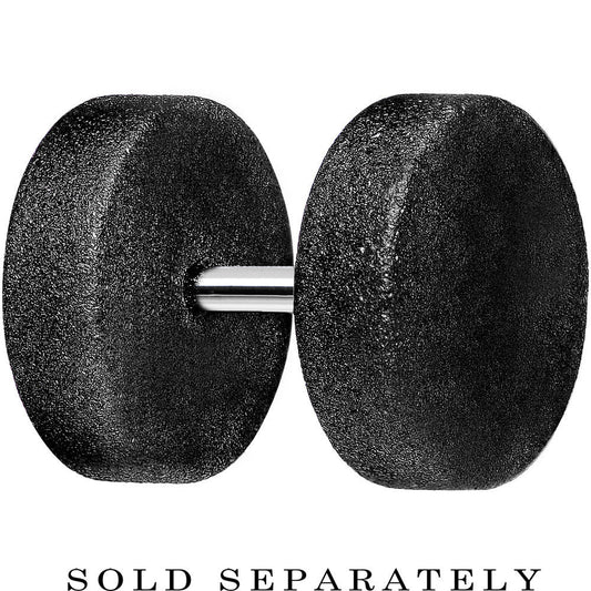 16G 3/16 Black Sandblasted Steel Cheater Plug