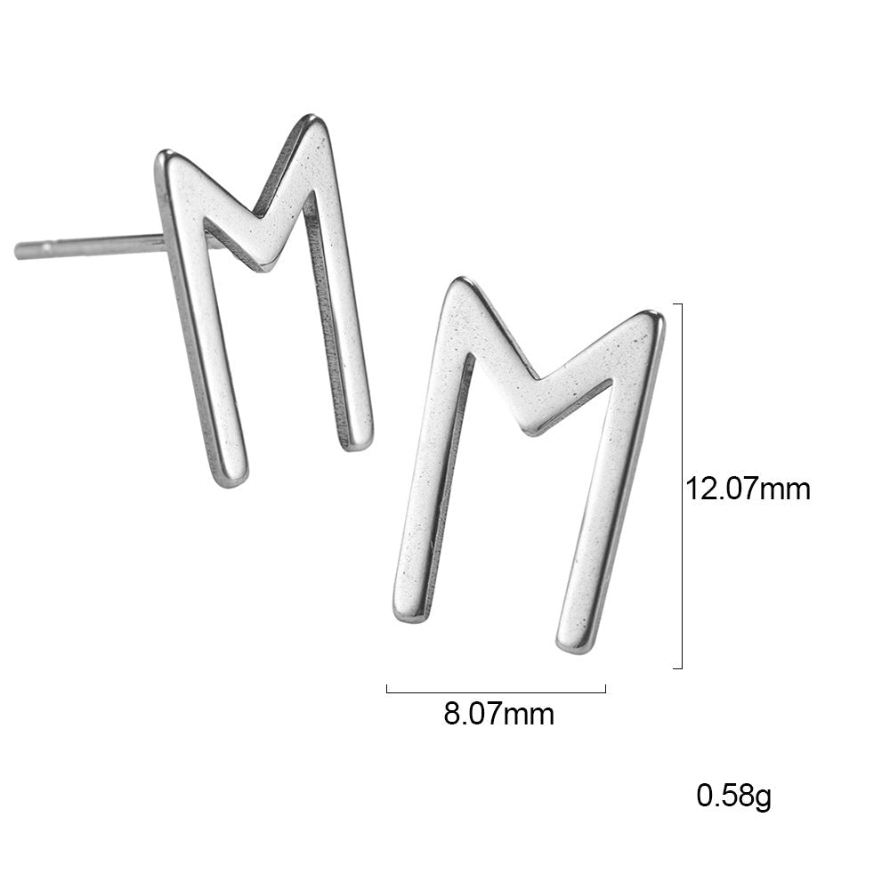 Nordic Rune Letter Earrings Made Of Stainless Steel