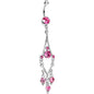 Pink Gem Mermaid Jewels Chandelier Belly Ring
