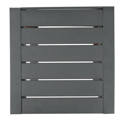Outdoor C-Shape Side Table Aluminum Gray 14.5x15x24