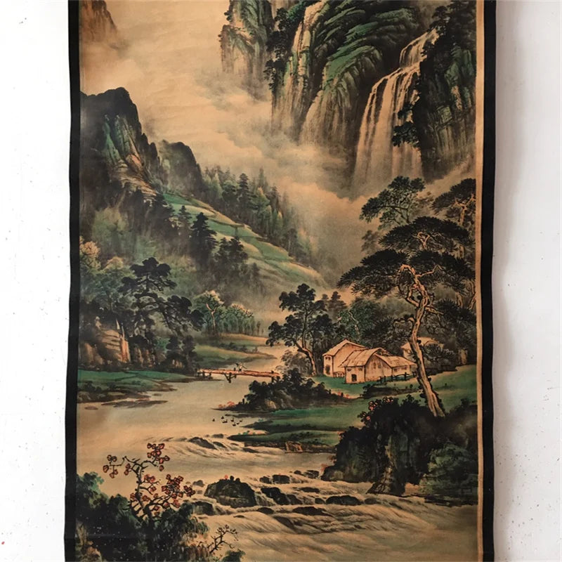 Chinese Landscape Scroll – Jin Nong Style Hanging Painting