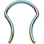 16G 5/8 Rainbow Anodized Titanium Septum Retainer