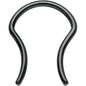 16G 5/8 Black Anodized Titanium Septum Retainer