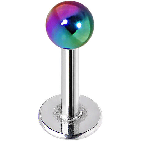 16G Metallic Acrylic End of the Rainbow Labret Monroe 1/4