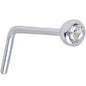 22G Clear Gem Stainless Steel L-Shaped Nose Ring 1/4