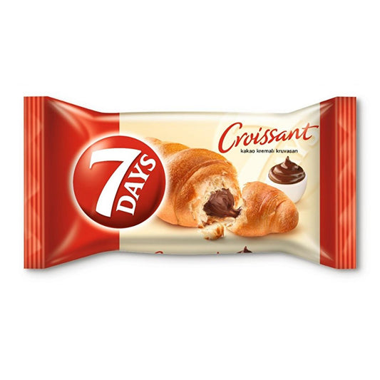 7 Days Chocolate Cream Filled Croissant - Convenient Breakfast Snack, 60g