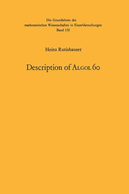 Handbook for Automatic Computation: Volume I - Part a - Paperback