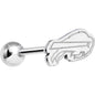 Officially Licensed NFL Cut Out Buffalo Bills Barbell Tongue Ring
