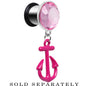 00G Pink Dangling Anchor Steel Plug