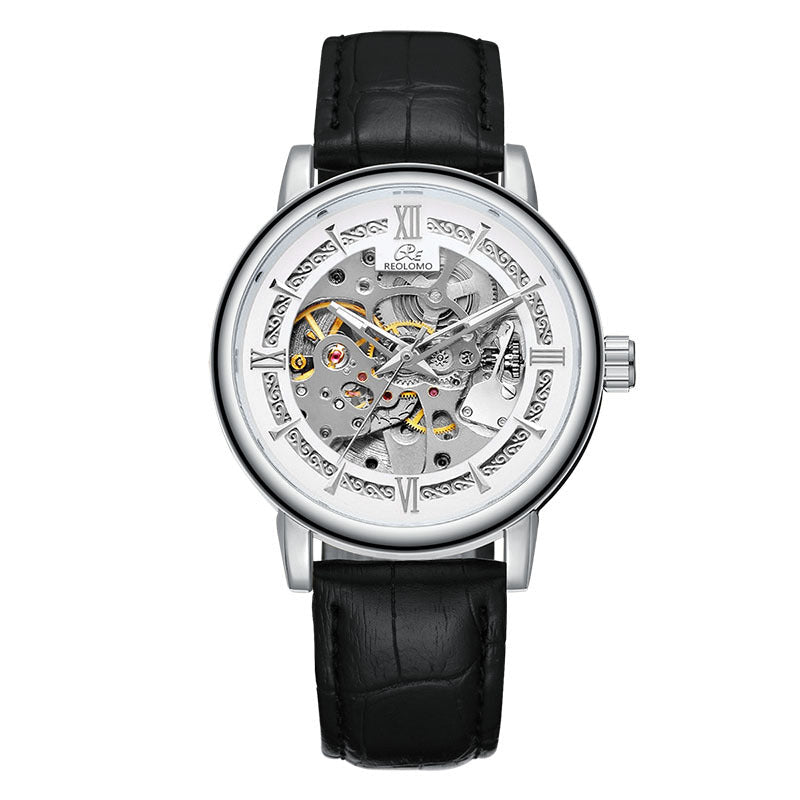 European And American-style Mens Fashionable Hollow-out Mechanical Watch