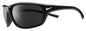 Nike EV1134-001 Adrenaline Sunglasses Shiny Black/White Frame Color Grey Lens Tint