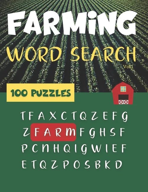 Farming Word Search - 100 Puzzles (vol.1): Brain Games for adults and kids - Paperback