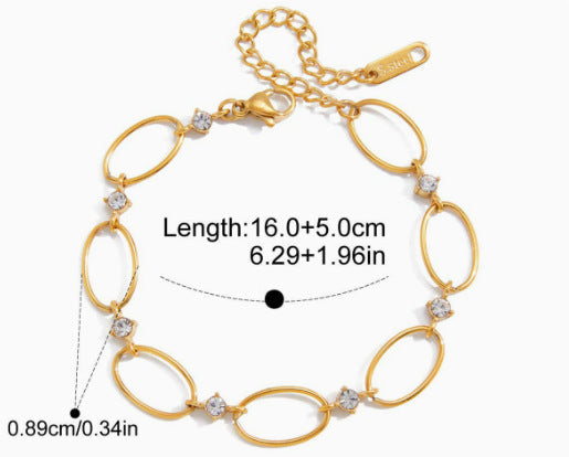 Lucky Pig-Nose Clasp Golden Titanium Steel Bracelet For Women High-End Jewelry