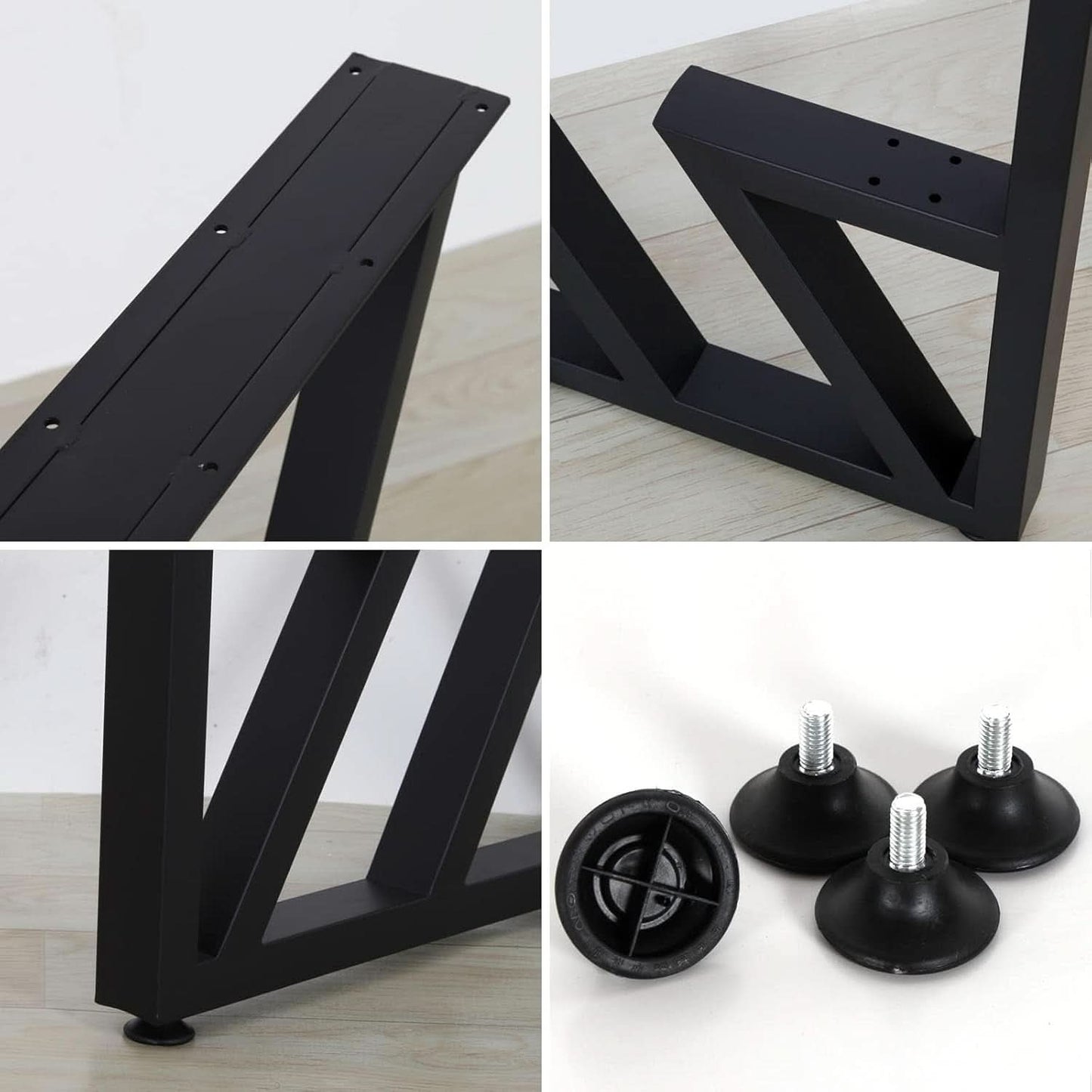 Black Iron Table Legs 28 Inches Industrial Strength
